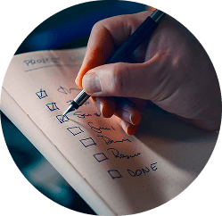 Developer writing code checklist